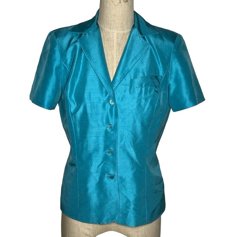 Vintage 90s Liz Claiborne 100% Silk Dress Coat